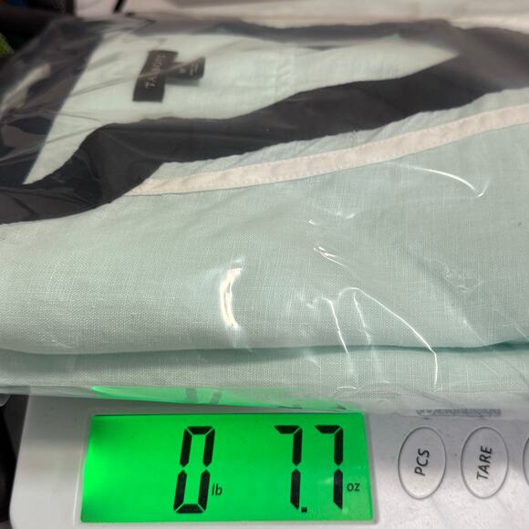 Talbots 100% Linen Tunic Shirt Size M Beachy Coastal Grandma Nautical Sailing - Picture 14 of 15